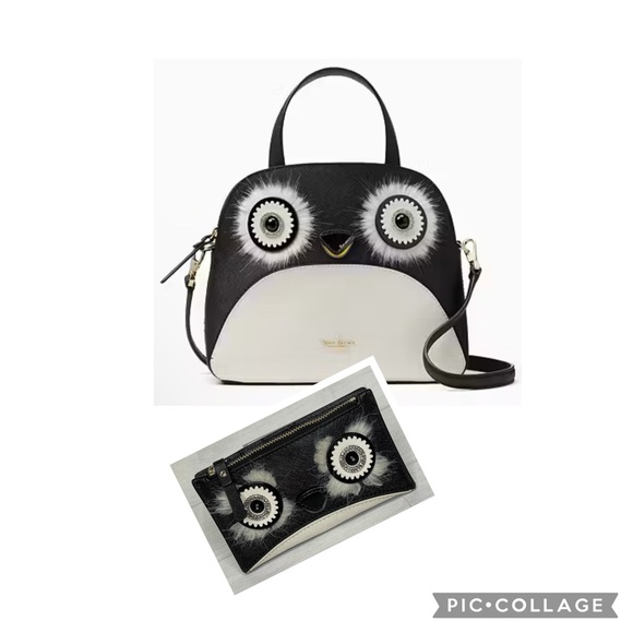 Kate Spade Novelty Black and White Penguin Bag Set - Picture 1 of 9